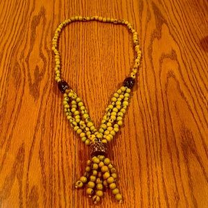 Vintage Wood Bead Necklace